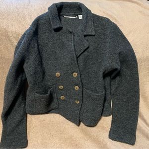 Super Cute Timberland wool waist length pea coat style jacket!
